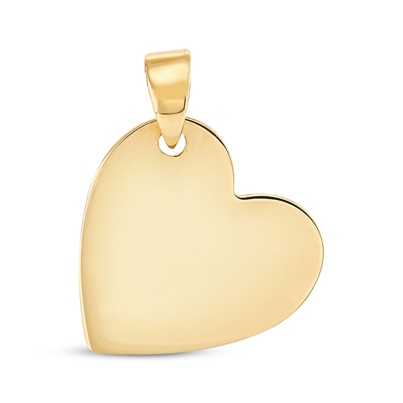 18K Solid Yellow Gold Heart Shape Matt Finished, 5,50X5,50mm Bead,  SGTAN-0013, Sold By 2 Pcs.