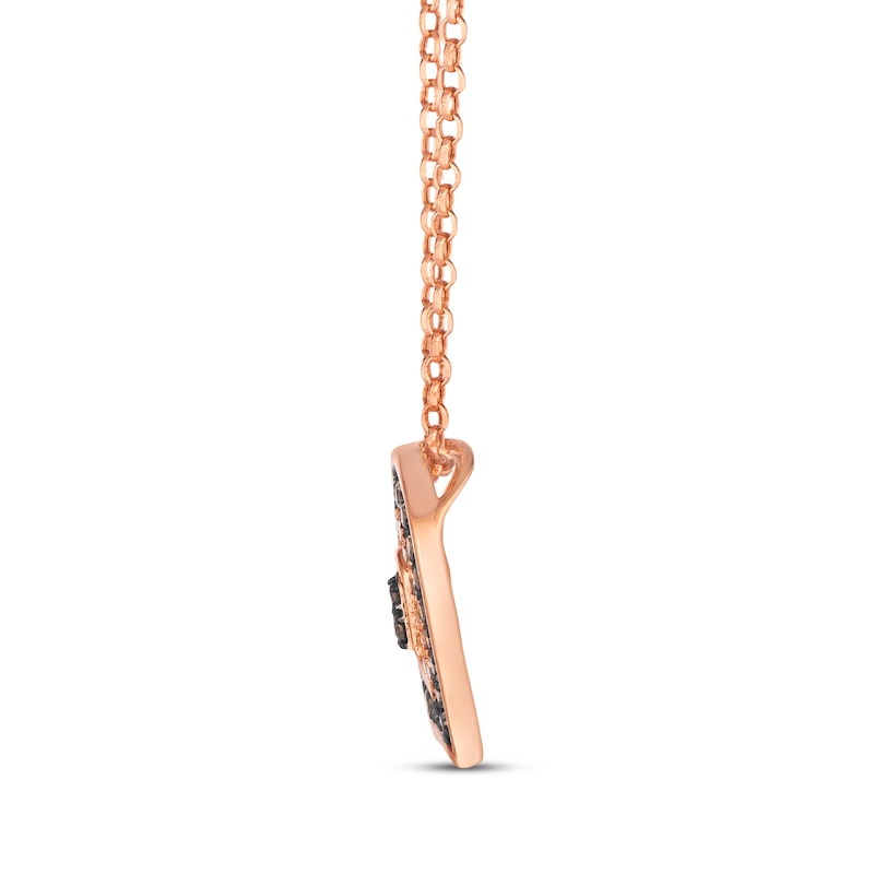 Main Image 2 of Le Vian Diamond Heart Necklace 1/2 ct tw 14K Strawberry Gold 19&quot;