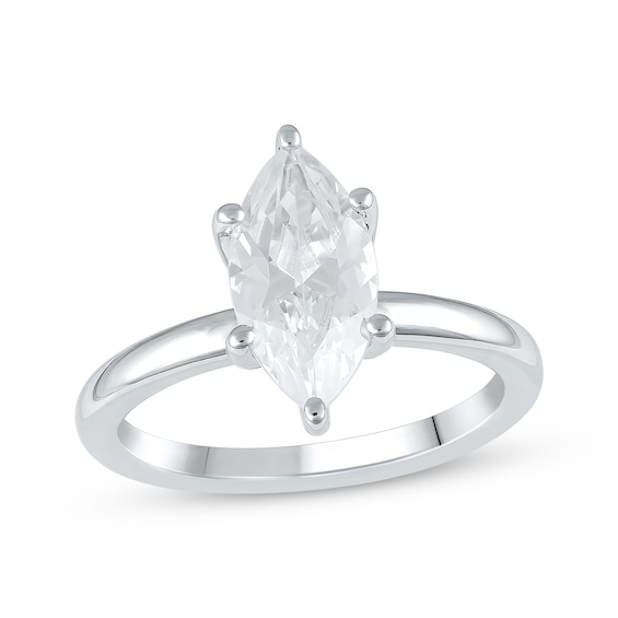 Lab-Created Diamonds by KAY Marquise-Cut Solitaire Ring 2 ct tw 14K White Gold (F/SI2