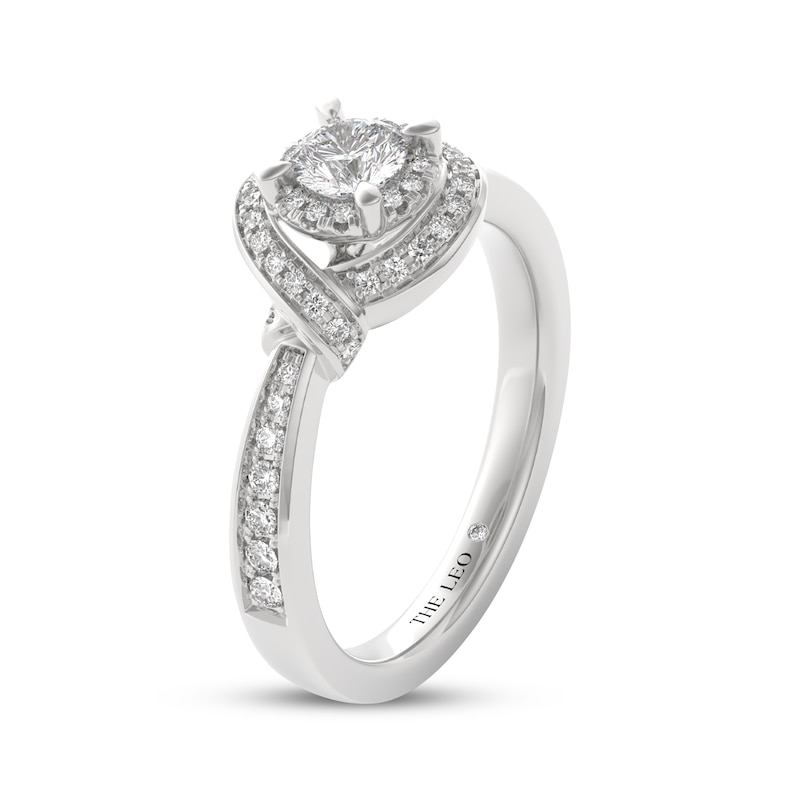 Main Image 2 of THE LEO Diamond Round-Cut Halo Engagement Ring 5/8 ct tw 14K White Gold