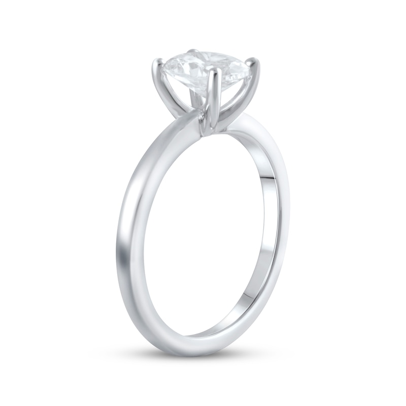 Main Image 2 of Now + Forever Lab-Grown Diamonds Oval-Cut Solitaire Engagement Ring 1-1/2 ct tw 14K White Gold (F/SI2)