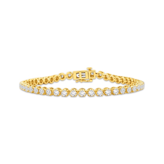 KAY Lab-Grown Diamonds Tennis Bracelet 5 ct tw 14K Yellow Gold 7"