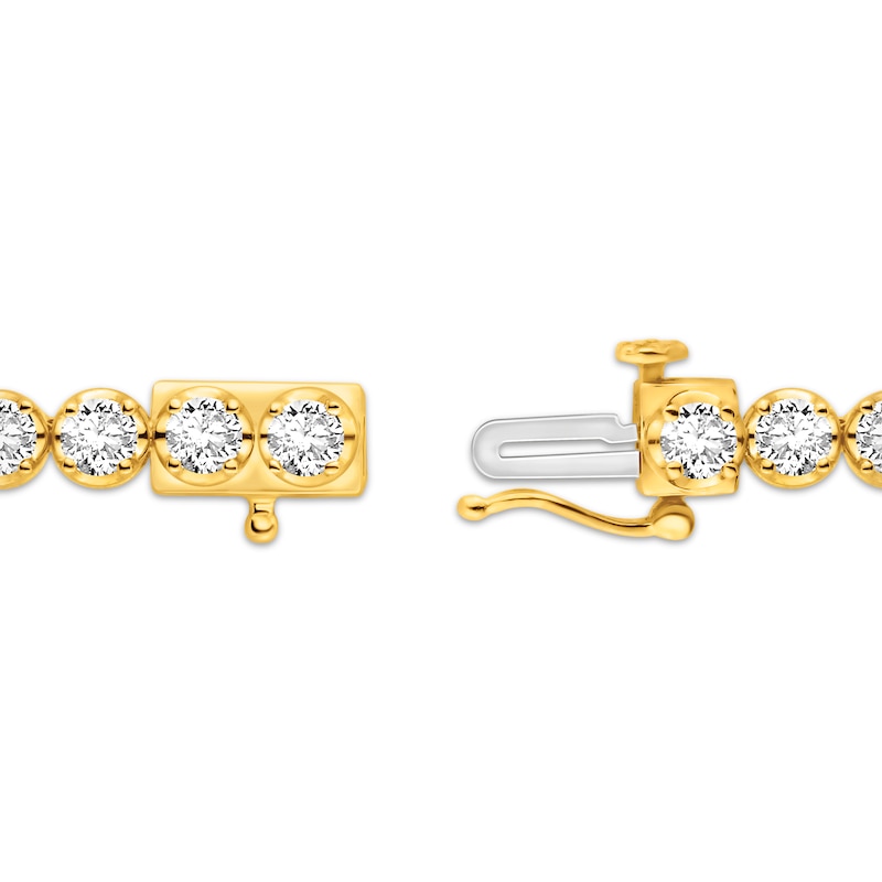 Main Image 2 of KAY Lab-Grown Diamonds Tennis Bracelet 5 ct tw 14K Yellow Gold 7"
