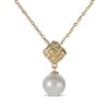 Thumbnail Image 1 of Cultured Pearl Woven Necklace 10K Yellow Gold 18&quot;