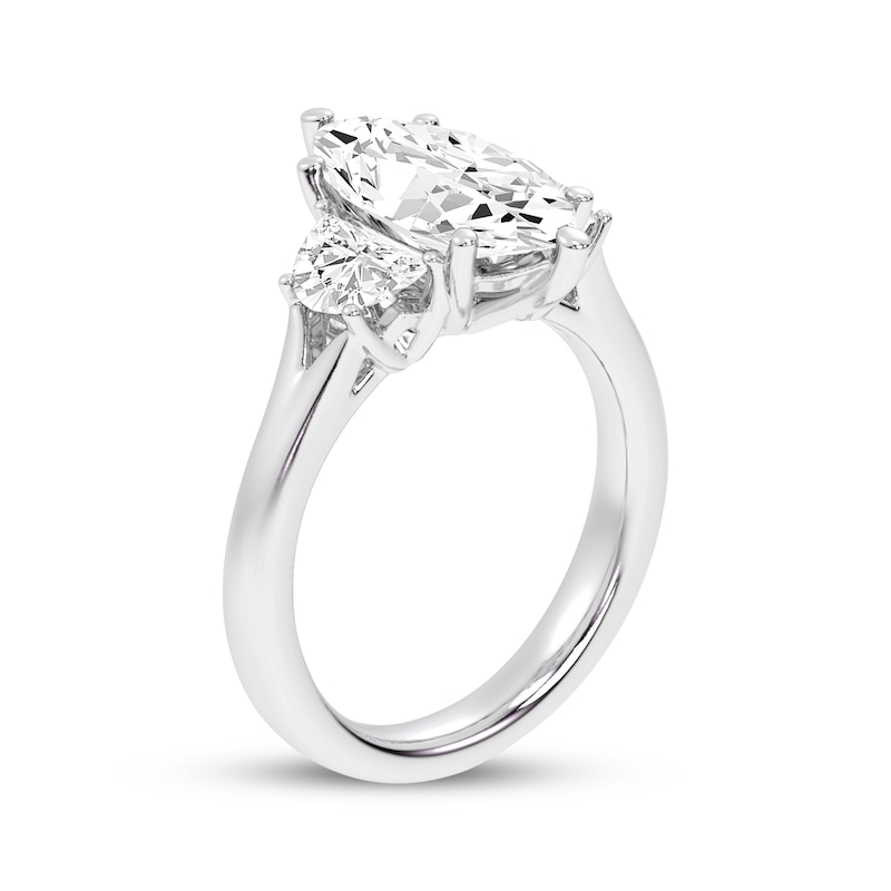 Main Image 2 of Memories Moments Magic Lab-Grown Diamonds Marquise-Cut Three-Stone Engagement Ring 3-7/8 ct tw 14K White Gold