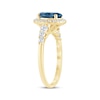 Thumbnail Image 1 of Oval-Cut London Blue Topaz & Diamond Engagement Ring 3/8 ct tw 14K Yellow Gold