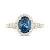 Thumbnail Image 2 of Oval-Cut London Blue Topaz & Diamond Engagement Ring 3/8 ct tw 14K Yellow Gold