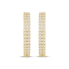 Thumbnail Image 2 of Diamond Two-Row Hoop Earrings 2 ct tw 10K Yellow Gold