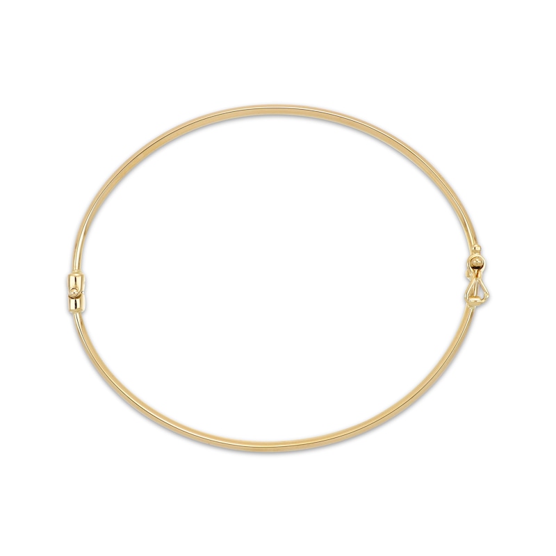 Main Image 3 of Hollow Bangle Bracelet 3mm 10K Yellow Gold