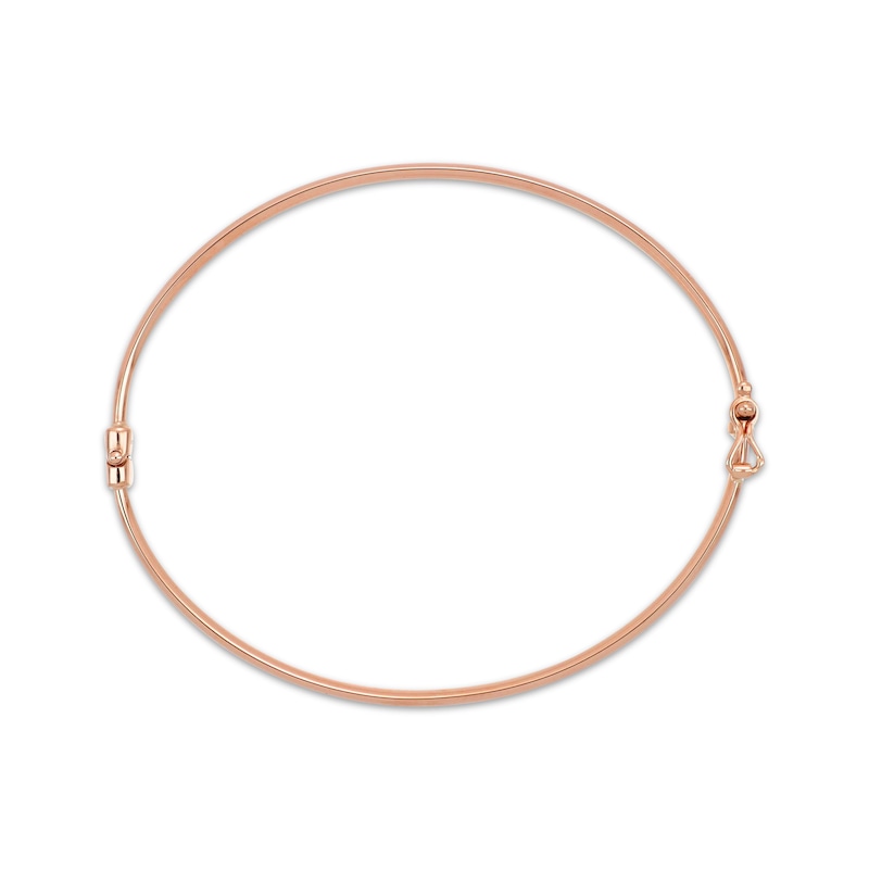 Main Image 3 of Hollow Bangle Bracelet 3mm 10K Rose Gold