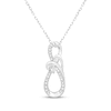 Thumbnail Image 1 of Diamond Infinity Swirl Necklace 1/4 ct tw 10K White Gold 18&quot;