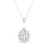 Thumbnail Image 1 of KAY Lab-Grown Diamonds Halo Necklace 1/4 ct tw 10K White Gold 18&quot;