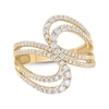 Thumbnail Image 1 of Diamond Crossover Loop Bypass Ring 3/4 ct tw 10K Yellow Gold