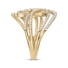 Thumbnail Image 2 of Diamond Crossover Loop Bypass Ring 3/4 ct tw 10K Yellow Gold