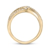Thumbnail Image 3 of Diamond Crossover Loop Bypass Ring 3/4 ct tw 10K Yellow Gold