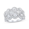 Thumbnail Image 1 of Diamond Two-Row Swirl Ring 1-1/2 ct tw 14K White Gold
