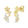 Thumbnail Image 1 of Diamond Flower Trio Earrings 1/8 ct tw 10K Yellow Gold
