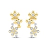 Thumbnail Image 2 of Diamond Flower Trio Earrings 1/8 ct tw 10K Yellow Gold