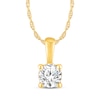 Thumbnail Image 2 of KAY Lab-Grown Diamonds Round-Cut Solitaire Necklace & Earrings Set 5/8 ct tw 10K Yellow Gold (I/SI2)