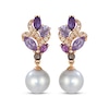 Thumbnail Image 2 of Le Vian Pretty in Pink Cultured Pearl & Multi-Gemstone Dangle Earrings 1/6 ct tw Diamonds 14K Strawberry Gold