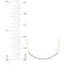 Thumbnail Image 5 of Baguette & Round-Cut Diamond Curved Bar Necklace 1/6 ct tw 10K Yellow Gold 18&quot;