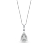 Thumbnail Image 3 of Multi-Diamond Pavé Teardrop Necklace 1/4 ct tw 10K White Gold 18&quot;