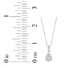 Thumbnail Image 7 of Multi-Diamond Pavé Teardrop Necklace 1/4 ct tw 10K White Gold 18&quot;