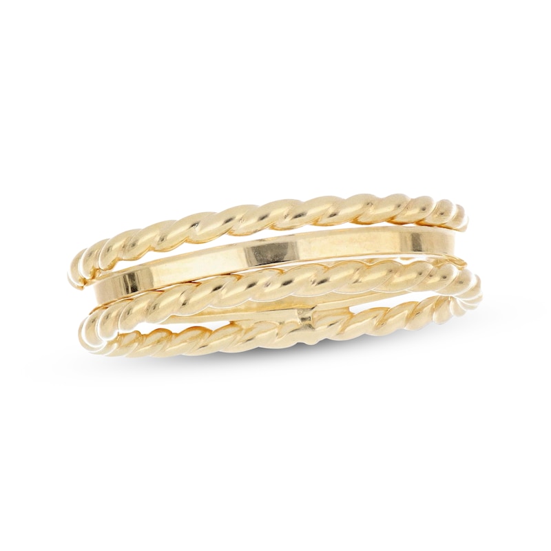 Main Image 1 of Reaura Polished Twist Rope Ring Repurposed 14K Yellow Gold