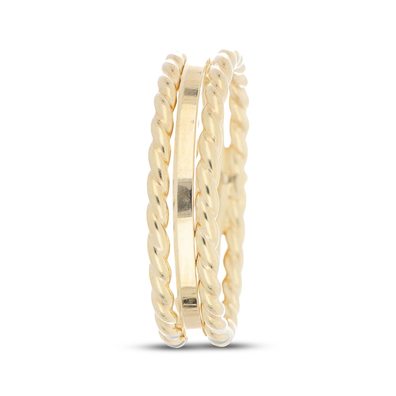 Main Image 2 of Reaura Polished Twist Rope Ring Repurposed 14K Yellow Gold