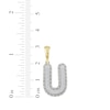 Thumbnail Image 3 of Diamond Puff Letter U Initial Charm 1/3 ct tw 10K Yellow Gold