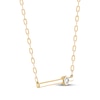 Thumbnail Image 2 of STUDIO BY KAY Diamond Bezel-Set Solitaire Bar Necklace 1/10 ct tw 10K Yellow Gold 18&quot;