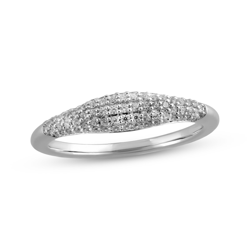 Main Image 1 of STUDIO BY KAY Diamond Pavé Curve Ring 1/4 ct tw 10K White Gold