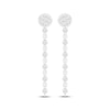 Thumbnail Image 2 of Multi-Diamond Circle Front-Back Chain Dangle Earrings 1/3 ct tw 10K White Gold