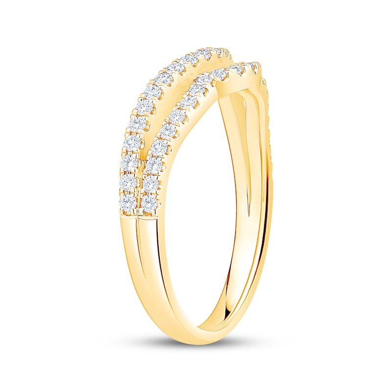 Main Image 2 of Now + Forever Diamond Two-Row Contour Anniversary Ring 3/8 ct tw 10K Yellow Gold