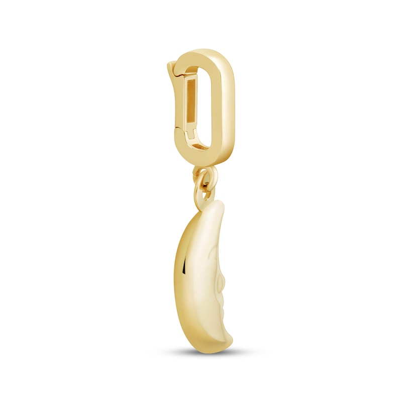 Main Image 2 of Charmed Memories Crescent Moon with Face Charm 10K Yellow Gold