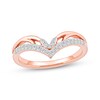Thumbnail Image 1 of Now + Forever Diamond Contour Anniversary Ring 1/6 ct tw 10K Rose Gold