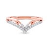 Thumbnail Image 3 of Now + Forever Diamond Contour Anniversary Ring 1/6 ct tw 10K Rose Gold