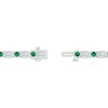 Thumbnail Image 3 of Oval-Cut Lab-Created Opal & Round-Cut Lab-Created Emerald Line Bracelet Sterling Silver 7.25&quot;