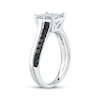 Thumbnail Image 2 of Now + Forever Princess-Cut Quad White Diamond & Black Diamond Engagement Ring 1-1/4 ct tw 14K White Gold