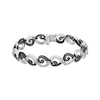 Thumbnail Image 1 of Disney Treasures The Nightmare Before Christmas Heart Diamond Bracelet 1/8 ct tw Sterling Silver 7.25&quot;