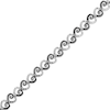 Thumbnail Image 2 of Disney Treasures The Nightmare Before Christmas Heart Diamond Bracelet 1/8 ct tw Sterling Silver 7.25&quot;