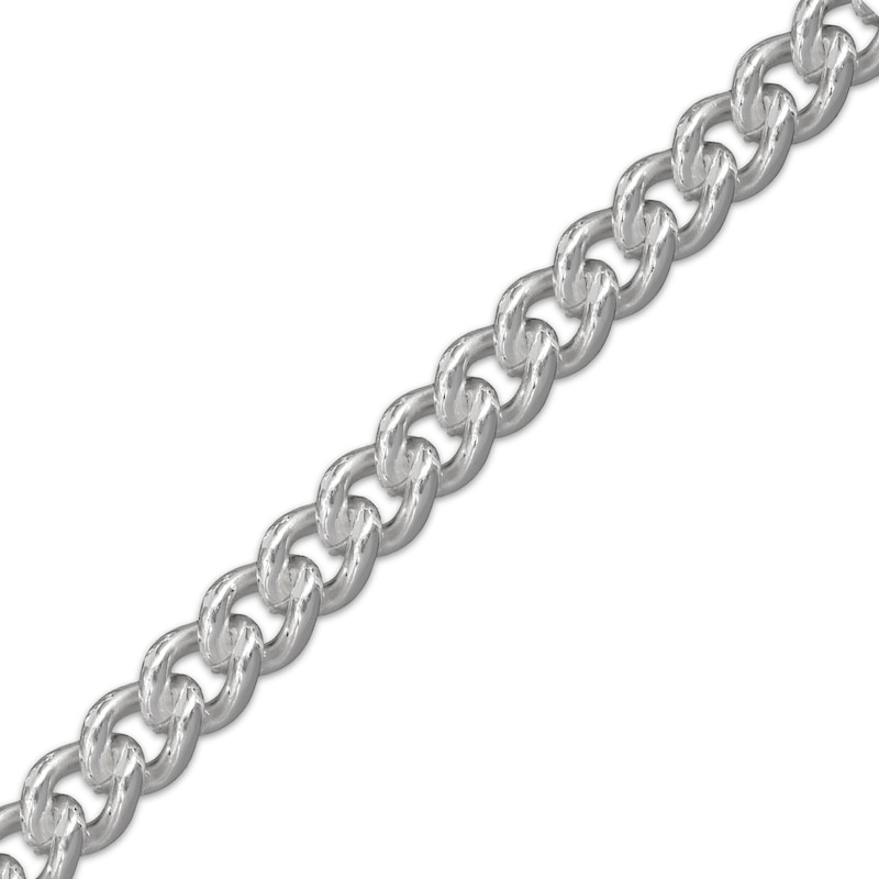 Main Image 2 of 3.7mm Round Curb Chain Necklace Solid Sterling Silver 20"