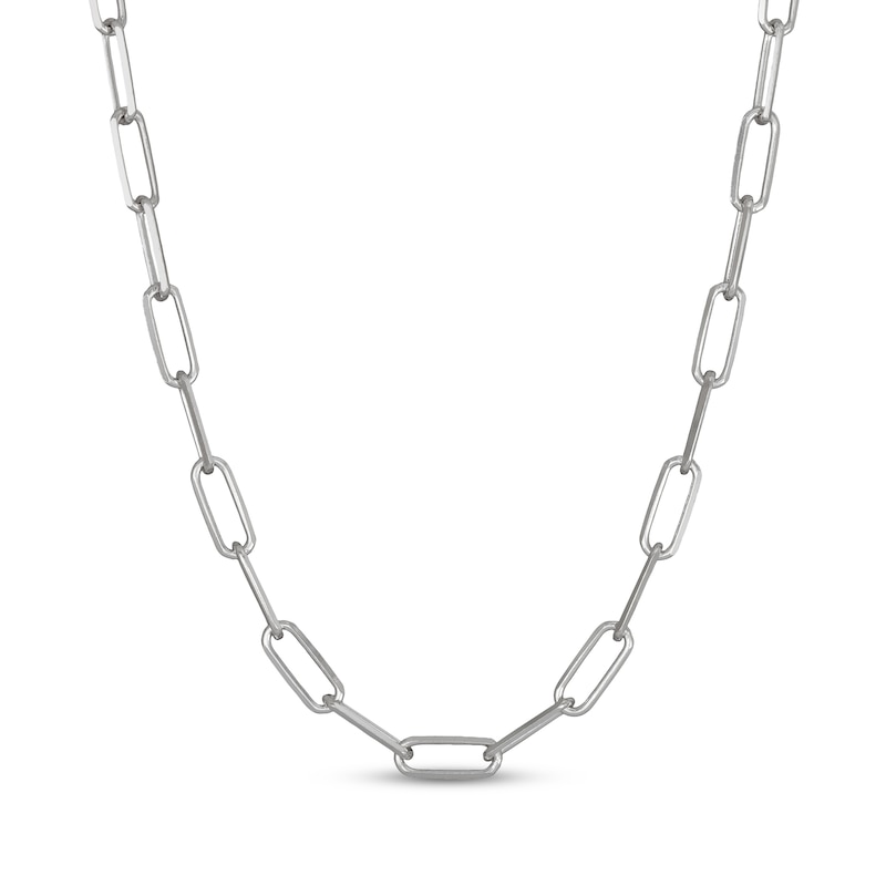 Main Image 1 of 5.9mm Paperclip Chain Necklace Solid Sterling Silver 20"