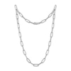 Thumbnail Image 2 of 5.9mm Paperclip Chain Necklace Solid Sterling Silver 20"