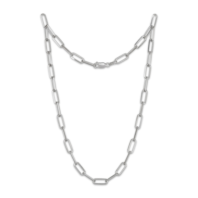 Main Image 2 of 5.9mm Paperclip Chain Necklace Solid Sterling Silver 20"