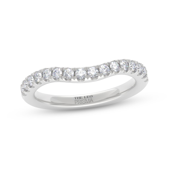 THE LEO Prisma Diamond Contour Wedding Band 1/3 ct tw 14K White Gold