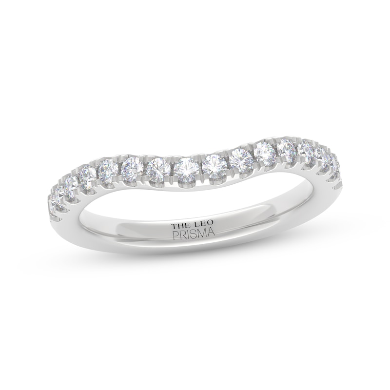 Main Image 1 of THE LEO Prisma Diamond Contour Wedding Band 1/3 ct tw 14K White Gold