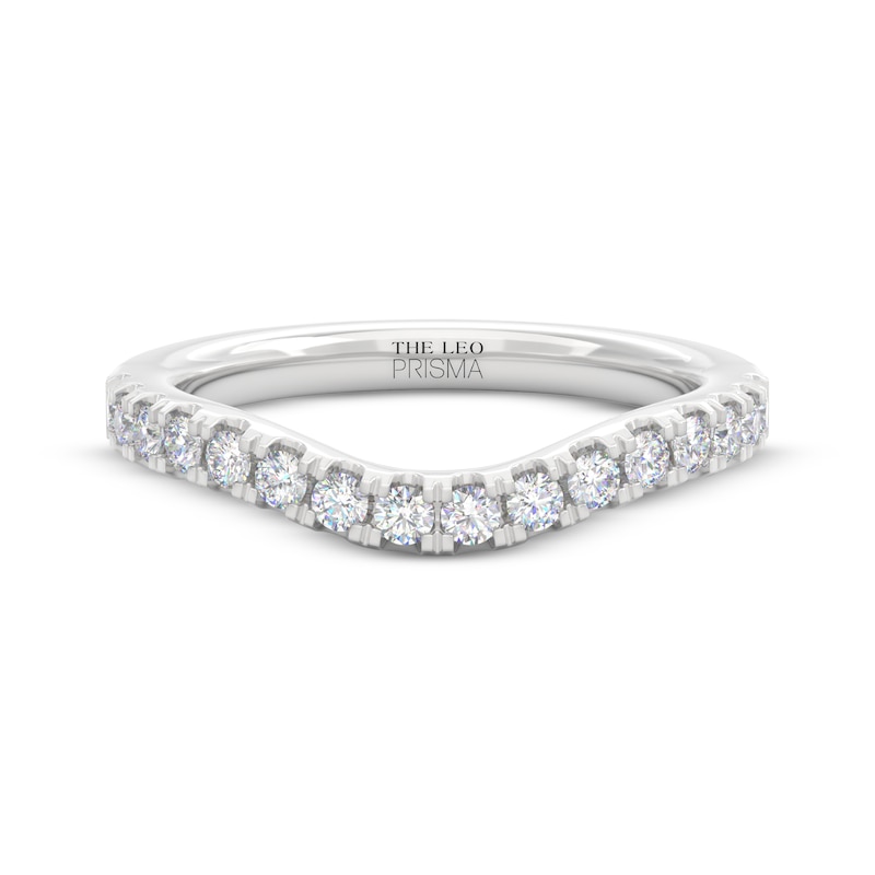 Main Image 3 of THE LEO Prisma Diamond Contour Wedding Band 1/3 ct tw 14K White Gold