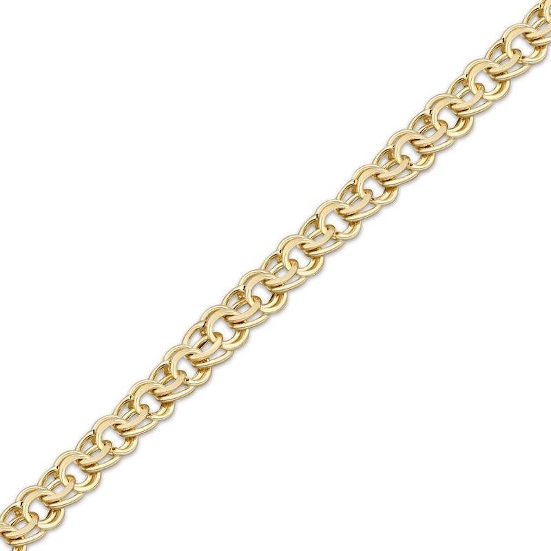 Main Image 2 of 5.3mm Diamond-Cut Garibaldi Chain Bracelet Hollow 10K Yellow Gold 8.5"