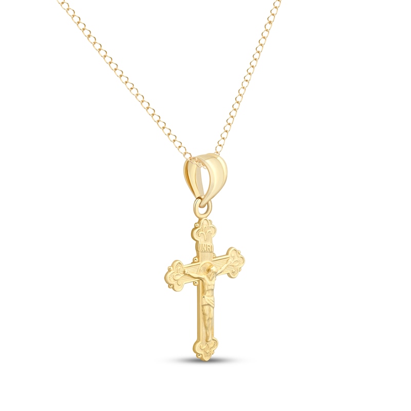 Main Image 2 of Children's Crucifix Necklace 14K Yellow Gold 13"